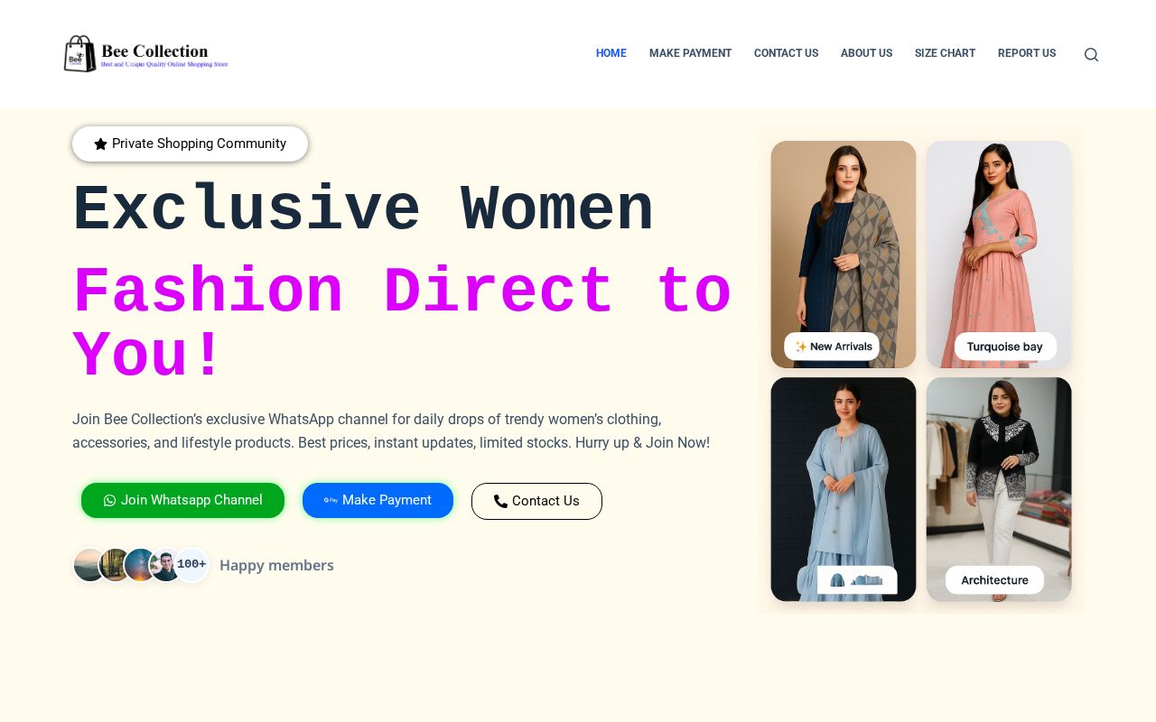 Bee Collection website preview